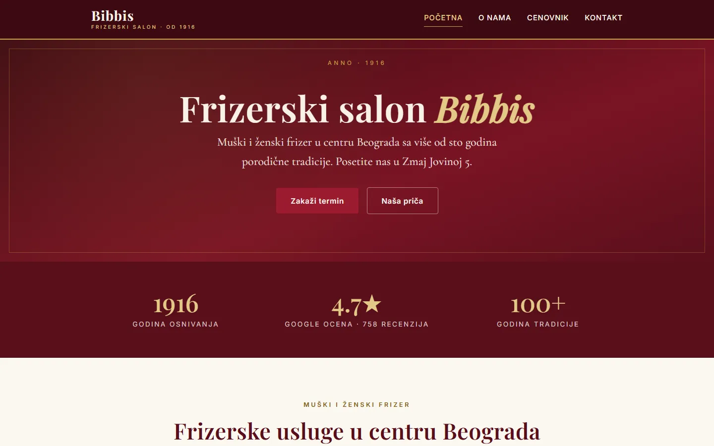 Salon Bibbis: sajt