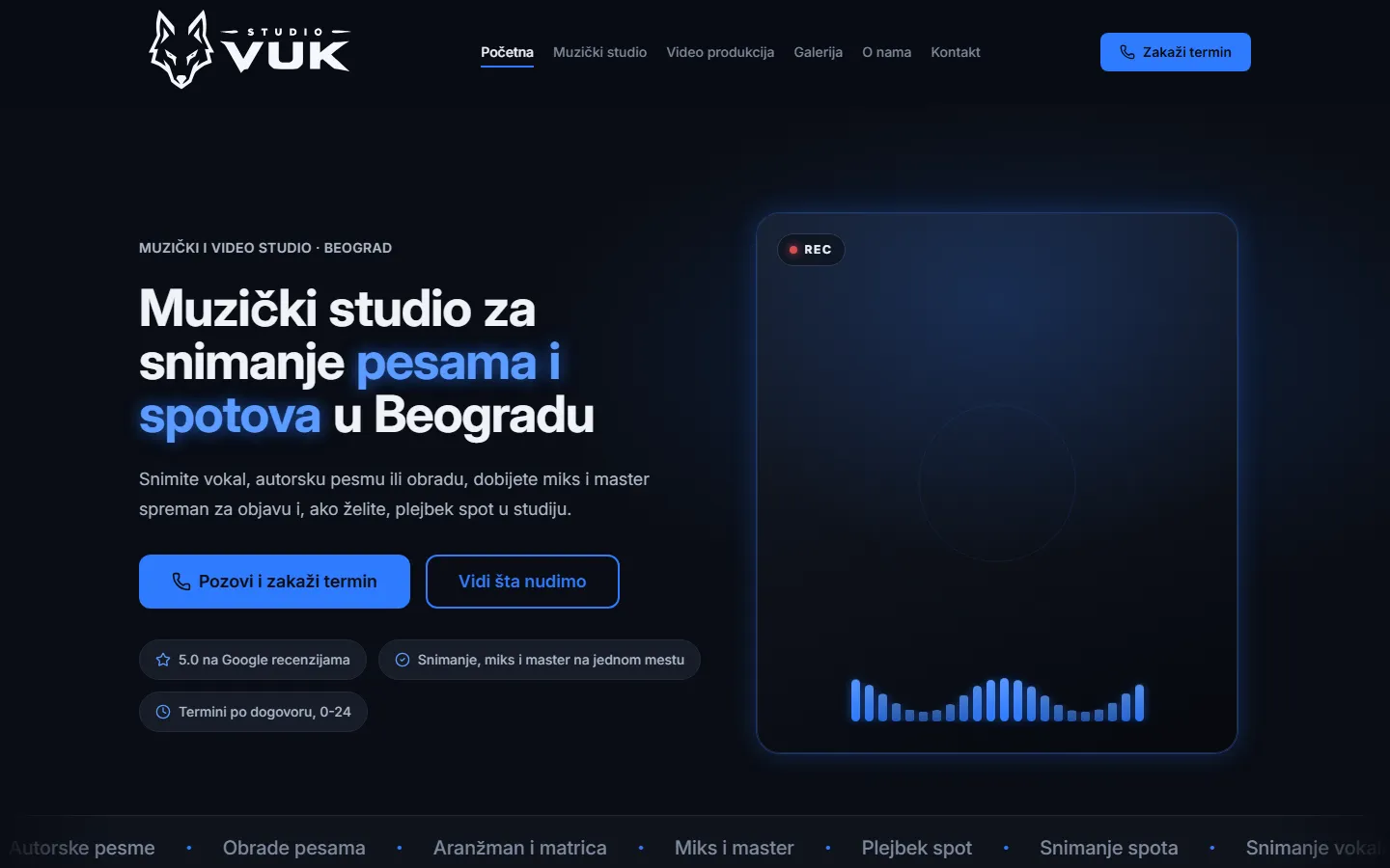 Vuk Studio: sajt